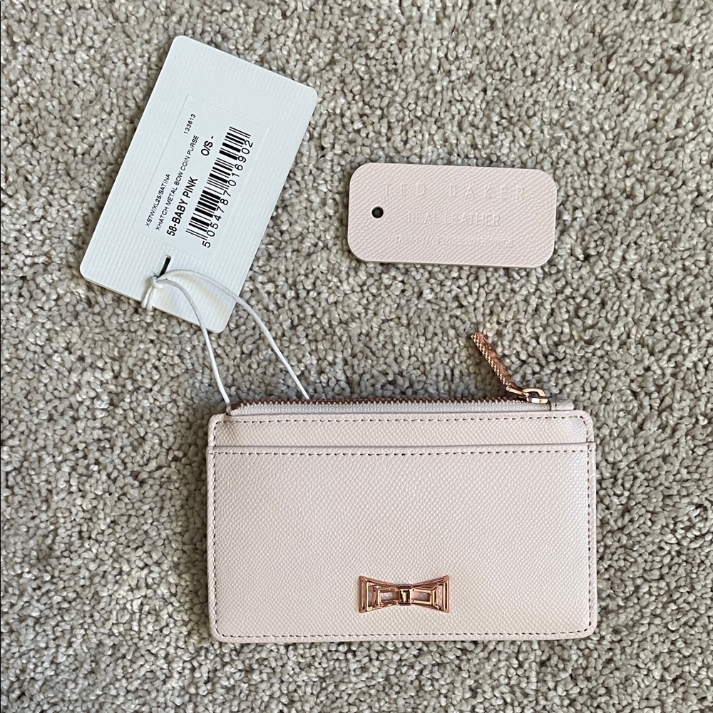 Ted Baker Light Pink Card Holder with Zipper